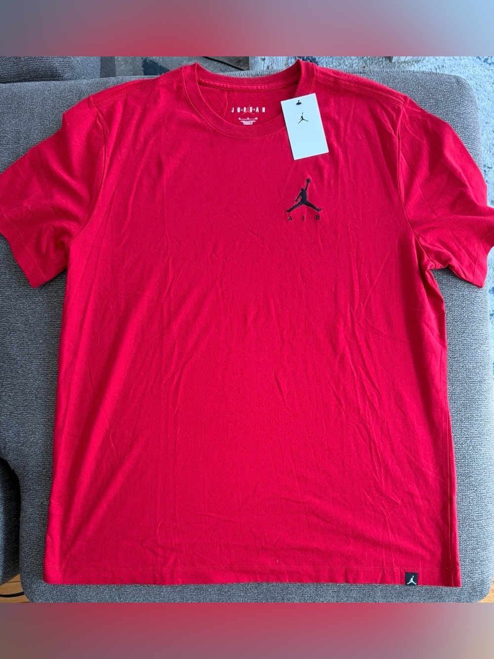 Jordan Air Men’s XL Red Short Sleeve Crew Neck T-Shirt New With Tags Athletic